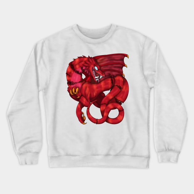 Reptilicus! (Red Scale) Crewneck Sweatshirt by spyroid101